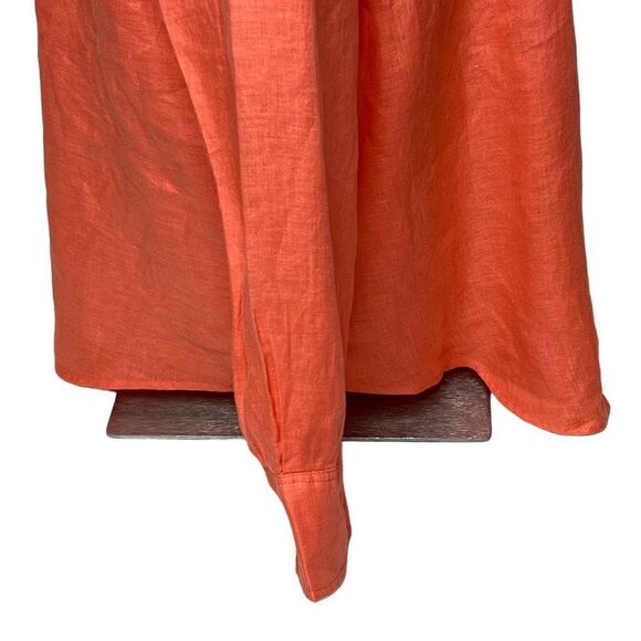 J. Crew Factory peach long sleeve button up shirt size L - Picture 6 of 14
